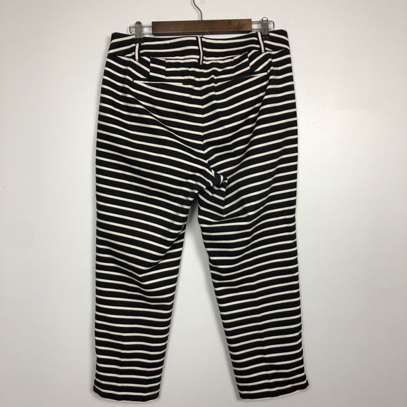 LOFT Julie Capri Crop Pants Striped - Picture 2 of 8